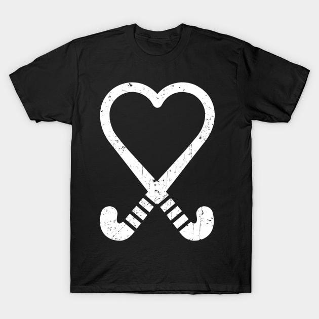 Funny Field Hockey Love Youth Women Gift T-Shirt by Vauliflower